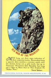 postcard old man of the mountain dani el webster quote