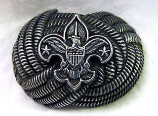 Vintage Boy Scouts of America BSA Eagle Neckerchief Bolo Slide Scarf
