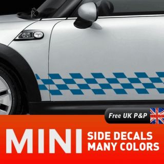 MINI BMW Side Stripe Skirt Decal Cooper S Vinyl Sticker Chequered