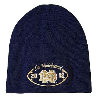 NEW NOTRE DAME THE UNDEFEATED 2012 SEASON WINTER HAT NAVY BLUE GOLD