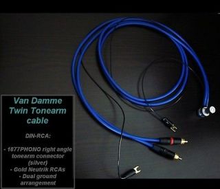 Van Damme Tonearm cable  Twisted pair   Ultra Pure Silver plated OFC