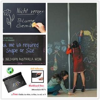 Blackboard Removable Vinyl On Wall Paper Sticker Chalkboard Decal DAG