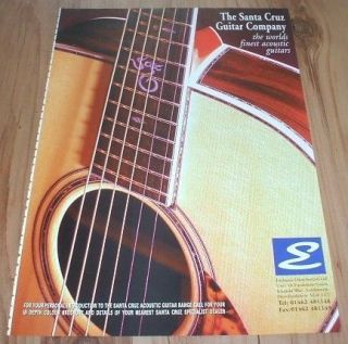Santa Cruz acoustic guitars 1999 magazine advert