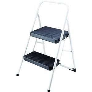 NEW Cosco 11 135CLGG4 Folding Step Stool 2 Step Cool Gray