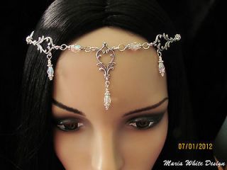Crystal HEADPIECE Wiccan GOTHIC Medieval RENAISSANCE Circlet