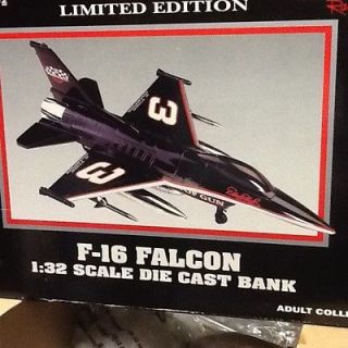 DALE EARNHARDT SR. F 16 FIGHTNING FALCON JET1/32 Scale Bank Diecast