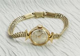 18KT Ladies Rodania WristwatchB and 14 KT 17Jewel Movement