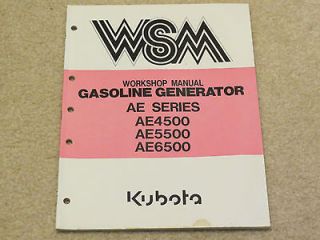 Kubota Workshop Manual for AE Series Generator AE4500,5500,65 00 (GAS)