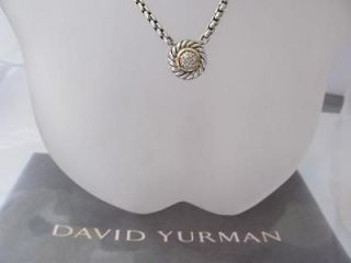 David Yurman 18K Gold & Sterling Silver 7 Diamond Cookie 16 Necklace