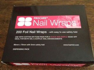 Procare 200 Remover Foil Nail Wraps For Bluesky UV Gel Polish