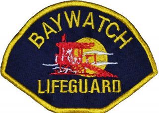 Baywatch Lifeguard Jacket Logo Embroidered Patch David Hasselhoff