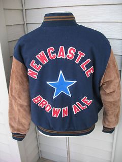 Castle Brown Ale Baseball Style Varsity Letter Jacket XL USA Made Nice