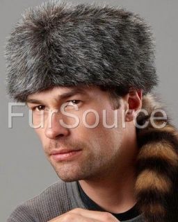 Faux Fur Coonskin Davy Crockett Winter Hat