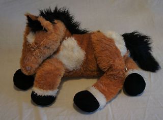 Made Toys Large Soft Stuffed Plush Floppy Brown White Horse Doll Toy