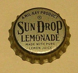 Vintage Sun Drop Lemonadecork unusedSoda Bottle Cap
