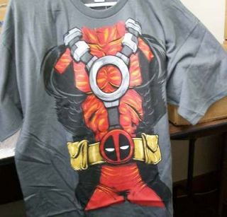 DEADPOOL COSTUME CHARCOAL MENS T SHIRT X LARGE NEW WITH TAGS