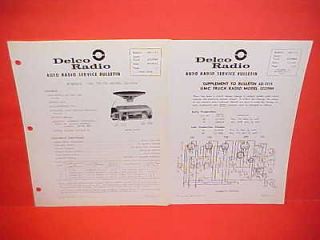 1962 GMC TRUCK UNITED MOTORS DELCO GM RADIO SERVICE SHOP MANUAL PICKUP