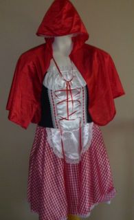 NWT Womens Juniors Little RED RIDING HOOD costume Size 3 5 dress