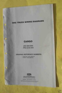 1992 Ford Cargo tractor truck origional wiring diagrams