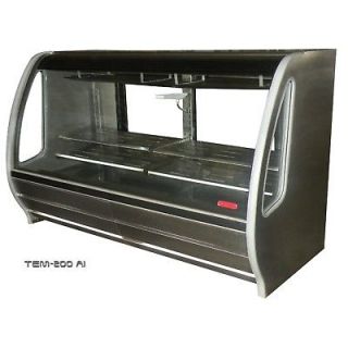 STAINLESS 74 CURVED DELI BAKERY CASE REFRIGERATED/D RY
