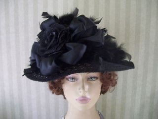 Kentucky Derby Hat~Victorian Hat~Wedding Hat~Church Hat~Wide Brim Hat
