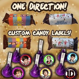 Direction 1D Custom Candy Labels 4 Sheets Wrappers Favors Decorations