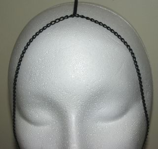 NEW Black Boho Headband Headpiece Slave Chain Hair Jewellery 3 Strand