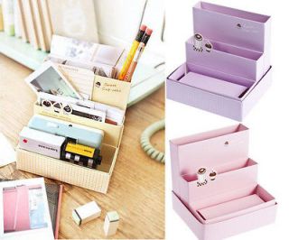 Paper Board Storage Tidy Box Desk Organizer Stationery MakeUp Cosmetic
