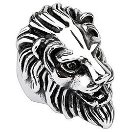 Stainless Steel Huge & Detailed Mens 3D Lions Head Ring Size 9 14