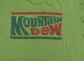 MOUNTAIN DEW T Shirt SIZE L Large Logo Soda Pop Green Cola