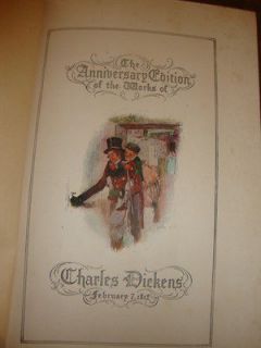ANTIQUE CHARLES DICKENS BOOKS,THE ANNIVERSARY EDITIONS OF HIS WORKS