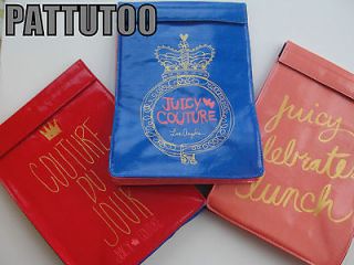 New JUICY COUTURE LOGO INSULATED REUSABLE FOLDING PVC LUNCH BAG KIDS
