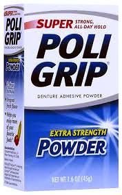 PoliGrip Super Denture Adhesive Powder, Extra Strength   1.6 oz