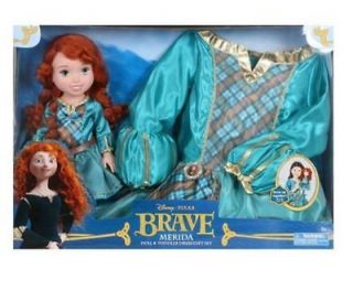 NEW Disney Brave Princess Merida Doll & Toddler Girls Dress (2 4T