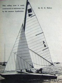 to Build a 16 Ft ONE DESIGN RACING SAILBOAT Article / Plan SOUTHEASTER
