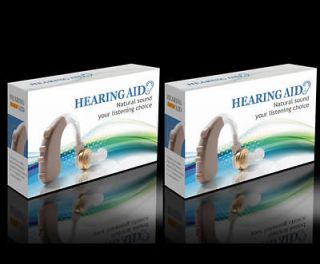 2pc Digital Hearing Aid Aids BTE Ear assistance device 4CH Moderate