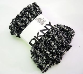 DKNY Marled Tweed Wool Blend Boot Toppers Leg Warmers Black Grey