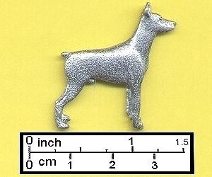 SALE 17% OFF   DOBERMAN PINSCHER PIN or BROOCH   FINE PEWTER with