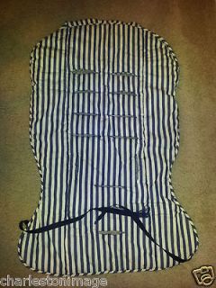 Handmade Blue Striped Toddler Car Seat Cover GUC