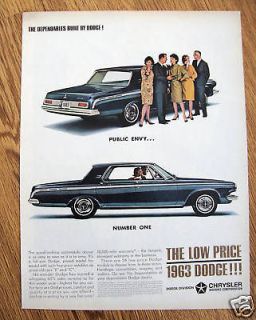 1963 Dodge Polara Ad   Public Envy Number One