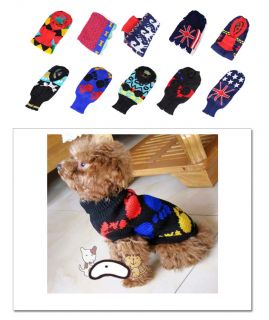 Cute Pet Cat Dog Puppy Colorful Sweater Knitwear Coat Apparel Clothes