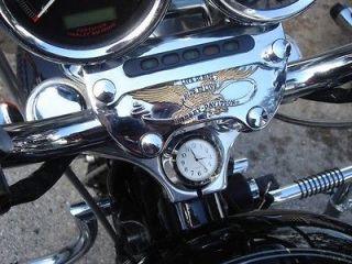 Harley Sportster & Dyna Stem Clock White Seiko 