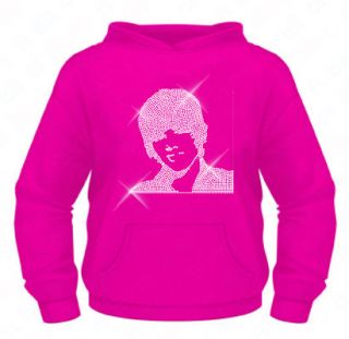 Diamante Pink JUSTIN BIEBER hoodie 3 13 Years BLING