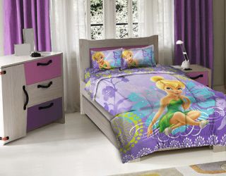 3pcs Licensed Disney Tinkerbell Fairy Wonder Comforter Set + Fitted