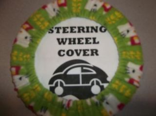 Newly listed STEERING WHEEL COVER GREEN HELLO KITTY CUTE