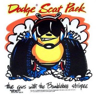 DODGE SCAT PACK CARS WITH THE BUMBLEBEE STRIPES SUPER BEE T SHIRT OR