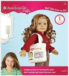 American Girl Doll Tote Iron On Kit