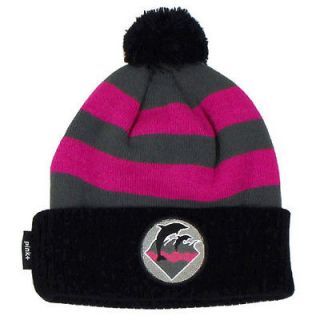 PINK DOLPHIN CLOTHING ~ Black/Gray/Pin k Beanie New Authentic Limited
