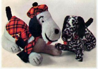 Stuffed Scottish Dog Tam o Shanter Hat & Clothes Pattern UNCUT
