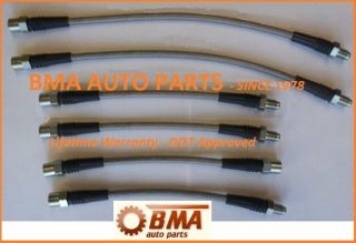 DOT 4 APPROVED BMW E30 Stainless Steel Brake Line Kit 1   6 Piece Kit